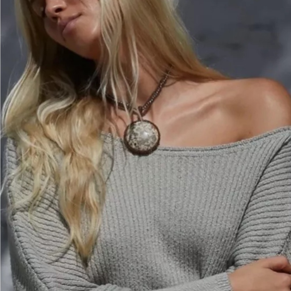 Free People Bohemian
Crochet Brandy
Pendant Statement
Necklace Brown Neutral
NWT